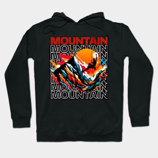 Mountain Climber Multitext Design Hoodie